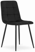 Zamatová stolička BEOGRAD čierna