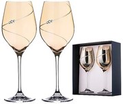 Diamante Silhouette Amber poháre na víno 360 ml, 2 ks