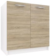 Kuchynská skrinka Belini drezová 80 cm dub sonoma bez pracovnej dosky TOR SDZ80/0/WT/DS/0/E/