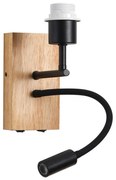 Brilagi - LED Flexibilná nástenná lampa NUBILA WOOD 1xE27/25W/230V + LED/3W dub/čierna
