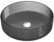 Mexen Aura sklenené umývadlo na dosku 39 x 39 cm, Čierna - 24013970