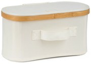 Úložný box G21 30 x 15 x 15 cm, bambusový s vekom, béžový