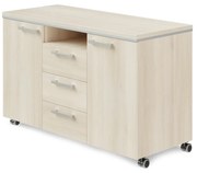 Mobilný kontajner TopOffice Premium 120 x 50,4 cm, agát svetlý
