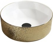 Mexen CLARISA umývadlo, 41 cm, biela/zlatá, 22074153