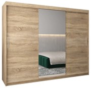 Šatníková skriňa 250 cm Toki 1 (Dub sonoma + Dub sonoma). Vlastná spoľahlivá doprava až k Vám domov. 1064956