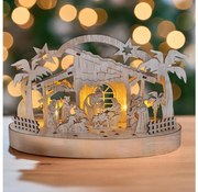 Solight 1v275 - LED Vianočná dekorácia LED/2xAA/teplá biela betlehém