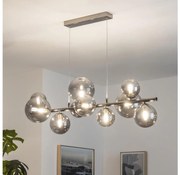 Brilagi - LED luster na lanku MILLA 10xG9/3W/230V čierny chróm/dymová