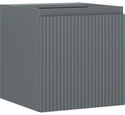 Mexen Rivel, kúpeľňová skrinka 45 cm, 1 dvierka, s drážkami, grafitová matná, 91A21-04547-1-BF66