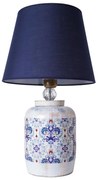 Stolná lampa RAMZES 1xE27/40W/230V modrá/biela
