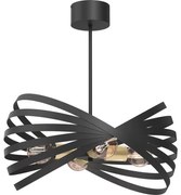 Luster na tyči SPARKLE 4xE27/15W/230V čierna/zlatá