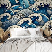 Fototapeta - Modré vlnky (147x102 cm)