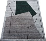 DY Moderný sivo-zelený koberec Otto 06 Rozmer: 120x170 cm