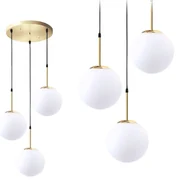 Toolight - Závesná lampa 3xE27, zlatá-biela, OSW-08193