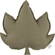 Ľanový vankúš javorový list olivová 43x43 cm