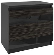 Nočný stolík Belini čierny / eben kráľovský  MH SN1/0/B/HK/B/0