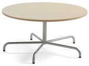 Stôl PLURAL, Ø1200x600 mm, HPL - breza, strieborná