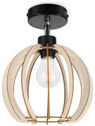 Bodové svietidlo Timber 9, 1x drevené tienidlo, kp