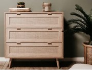 Zásuvková komoda Bali, dub sonoma/výplet%