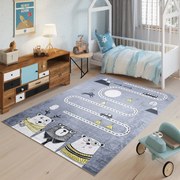 Detský koberec s motívom zvieratiek a cesty Šírka: 80 cm | Dĺžka: 150 cm