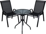TRENDIE Zostava záhradného nábytku - 2 stoličky a stôl 60cm okrúhly