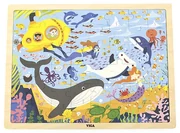 Puzzle na podstavci Viga 44583 48 dielikov - spoznávanie mora a jeho obyvateľov