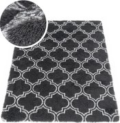 TZ Tmavosivý vzorovaný koberec shaggy Decor Latern Rozmer: 100x150 cm