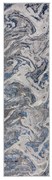 Flair Rugs, Behúň Eris Marbled Navy, 60x230, modrá, chodba / predsieň