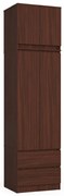 Skriňa s nadstavcom S 60 cm 2D 2SZ CLP wenge