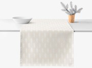 Goldea vianočný behúň na stôl natura – vetvičky na režnej 20x120 cm