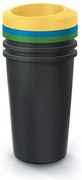Set košov na triedený odpad, okrúhle, 3 x 45 l, farebná