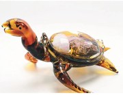 SKLENENÁ FIGÚRKA KORYTNAČKA 28CM VIACFAREBNÁ