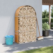 Držiak na polená drevený vzhľad 120x45x210 cm pozinkovaná oceľ 364582