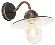 Rustikálna vonkajšia nástenná lampa staroružová IP44 - Kansas