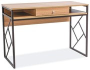 PC stôl Vanesa, dub / čierna