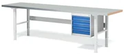 Dielenský stôl SOLID so 4 zásuvkami, 2500x800 mm, nosnosť 750 kg, oceľ