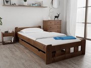 Posteľ Naomi zvýšená 80 x 200 cm, dub Rošt: S lamelovým roštom, Matrac: Bez matraca