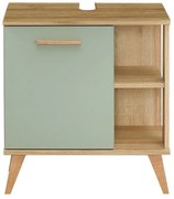 Zelená skrinka pod umývadlo v dekore duba 60x65 cm Set 963 - Pelipal