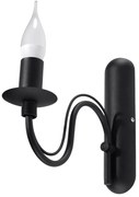 Nástenné svietidlo Minerwa, čierne telo svietidla