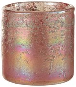 Tmavo ružový sklenený svietnik Sianel - Ø 10*10 cm