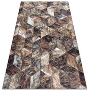 Koberec PATCHWORK 21715 hnedý - imitácia kože krava