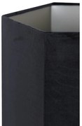 Čierne zamatové tienidlo Hexagon black - 20*20*26 cm/ E27