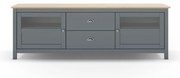 TV stolík sivozelený z borovicového dreva 180x59x40 cm Misti – Marckeric