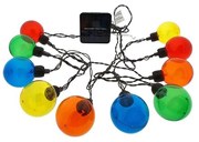 LED Solárna reťaz 10xLED/3,65m 600 mAh IP44 multicolor