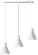 Závesné svietidlo Taleja 3, 3x biele kovové tienidlo
