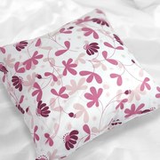 Polášek Bavlnená obliečka na vankúšik - kvetinová harmónia ružová | 40 x 40 cm