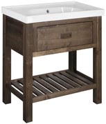 Sapho Sapho, BRAND umývadlová skrinka 76x83x43cm, morený smrek, BA088S