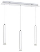 Závesné svietidlo Alba, 3x biele kovové tienidlo, w