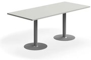 Stôl VERTICUS, 1800x800x720 mm, svetlošedá/strieborná