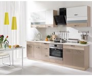 Kuchynská linka Premio 270 A sonoma/biela/cappuccino lesk BB