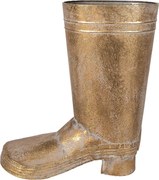Zlatý starožitný dekoratívny kvetináč bota - 30*15*37 cm